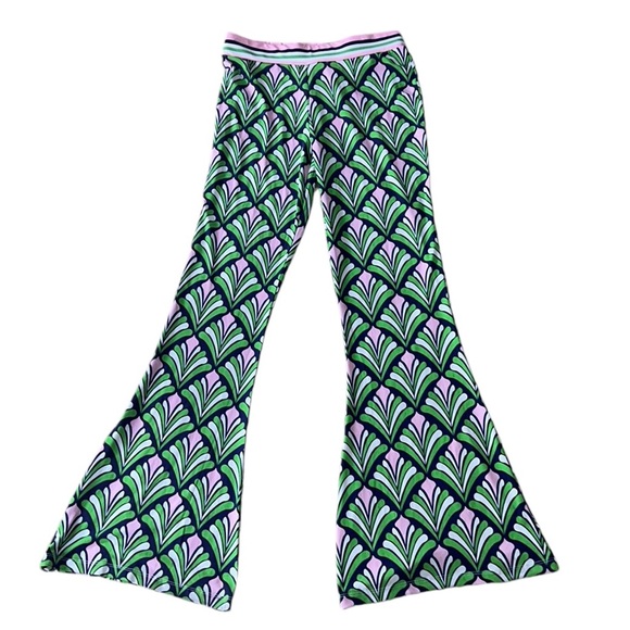 NWT Macbeth Collection by Margaret Josephs Printed Flared Pants - L - Picture 4 of 11